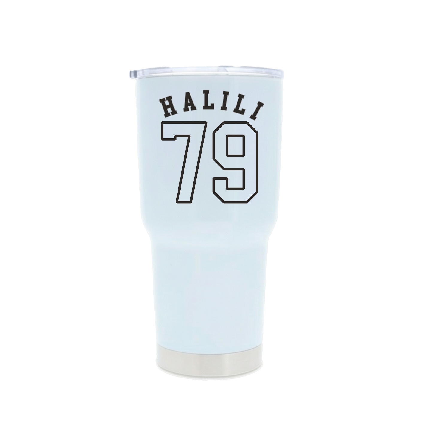 30oz Stainless Steel Tumbler — Shirsey Arch in White
