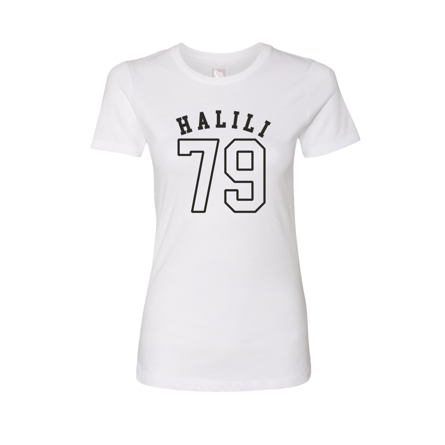 Fitted Women's Tee — Shirsey Arch in White