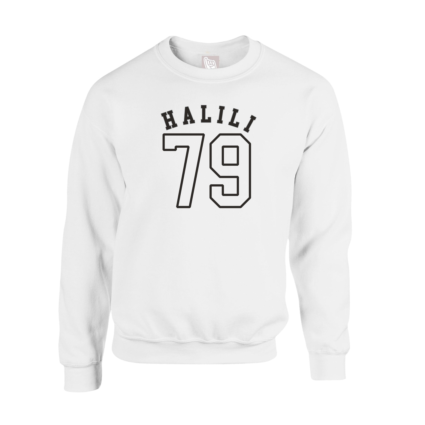 Fleece Crew — Shirsey Arch in White