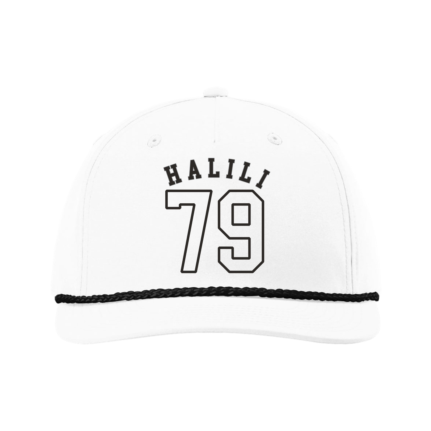 Five-Panel Classic Rope Cap — Shirsey Arch in White
