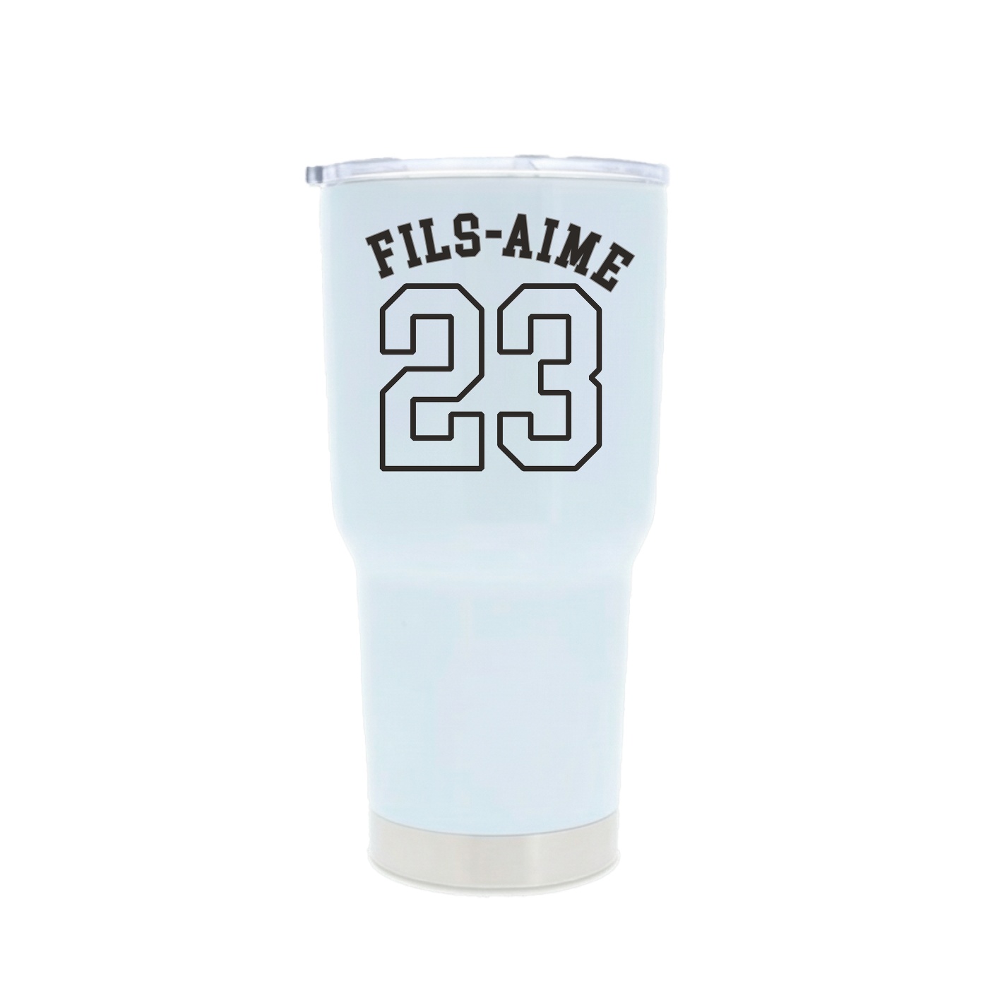 30oz Stainless Steel Tumbler — Shirsey Arch in White