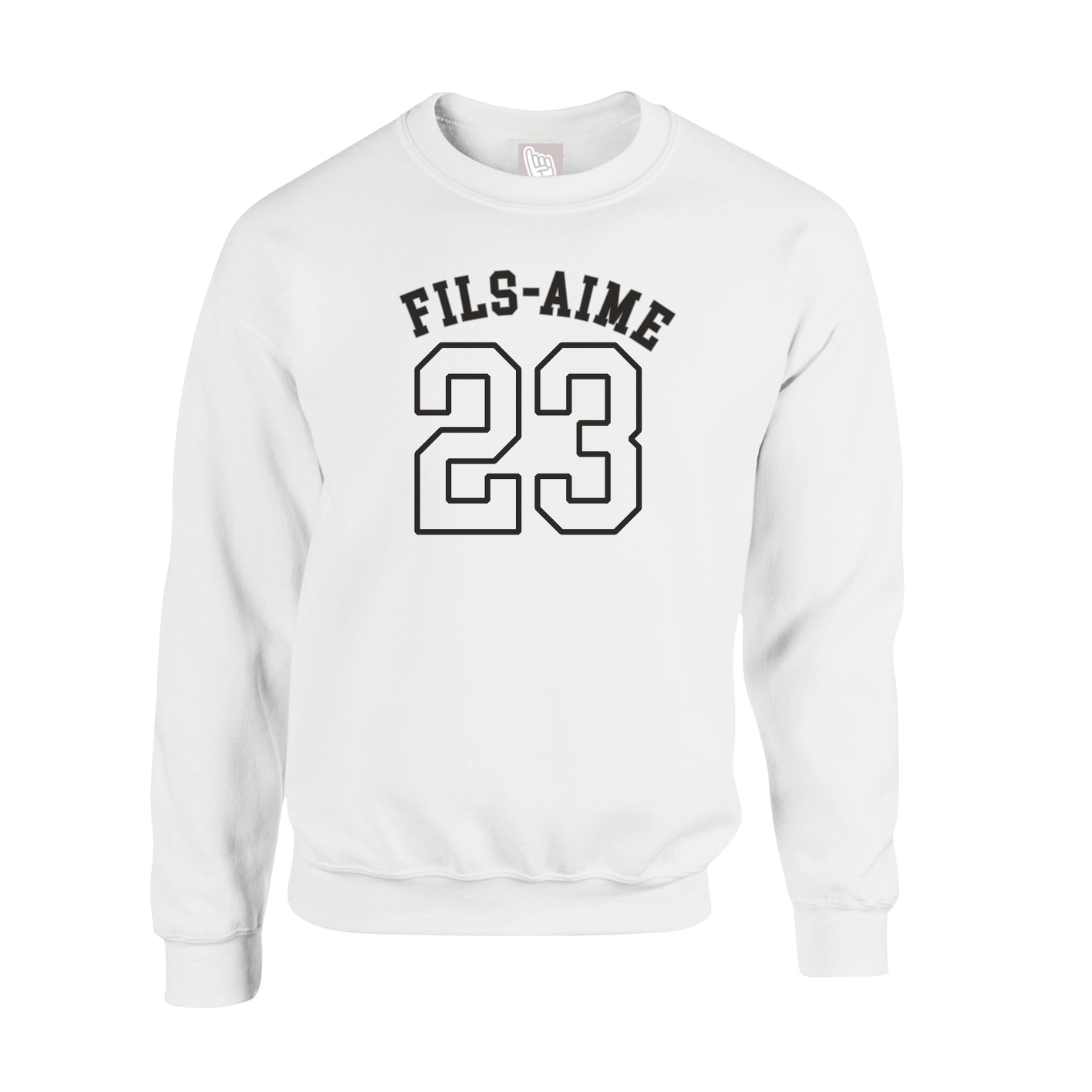 Fleece Crew — Shirsey Arch in White