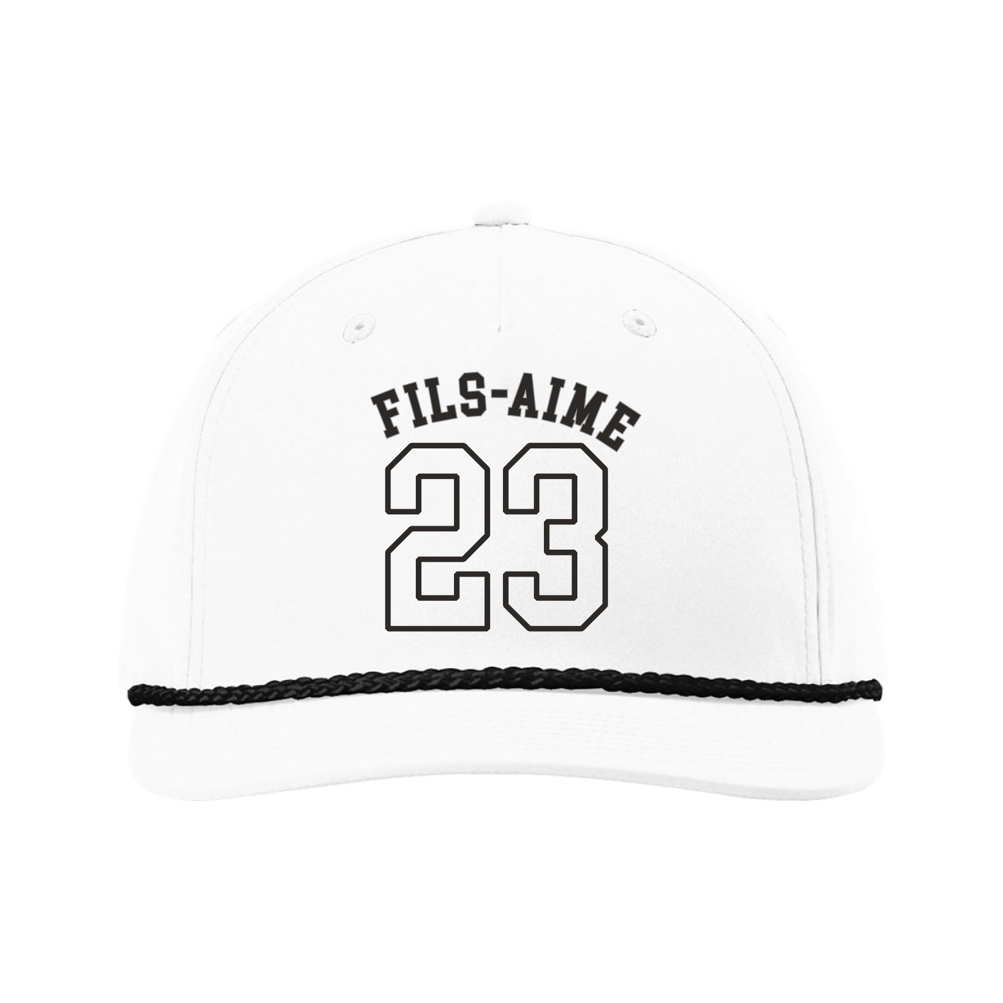 Five-Panel Classic Rope Cap — Shirsey Arch in White