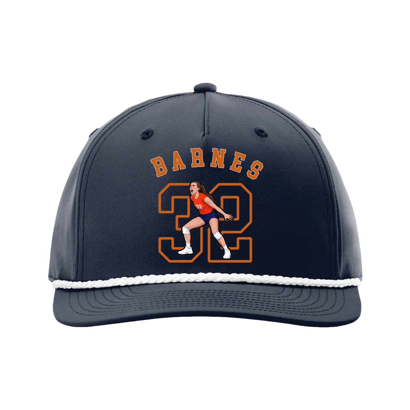Five-Panel Classic Rope Cap — Shirsey Arch in Navy