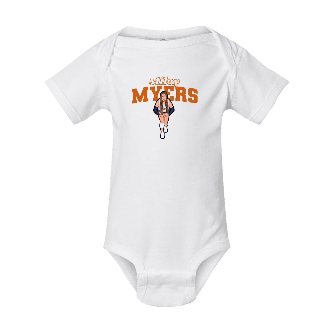 Baby Onesie — Name Arch in White