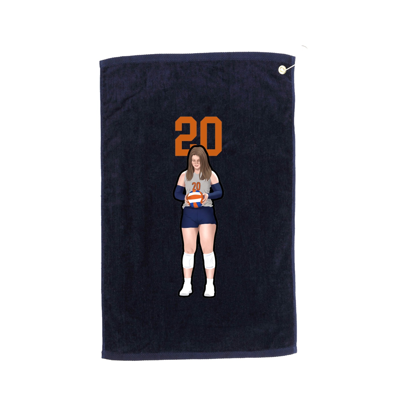 Golf Towel — Number Top in Navy