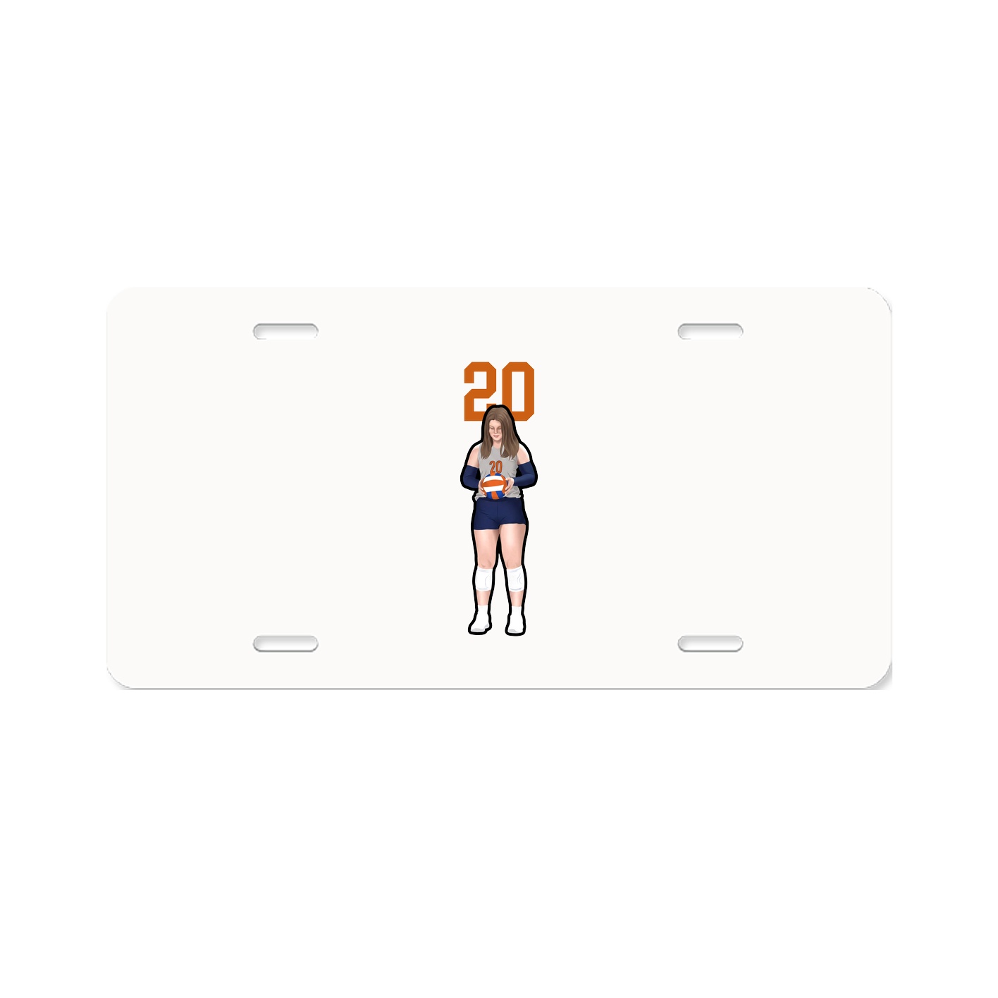 License Plate — Number Top in Classic