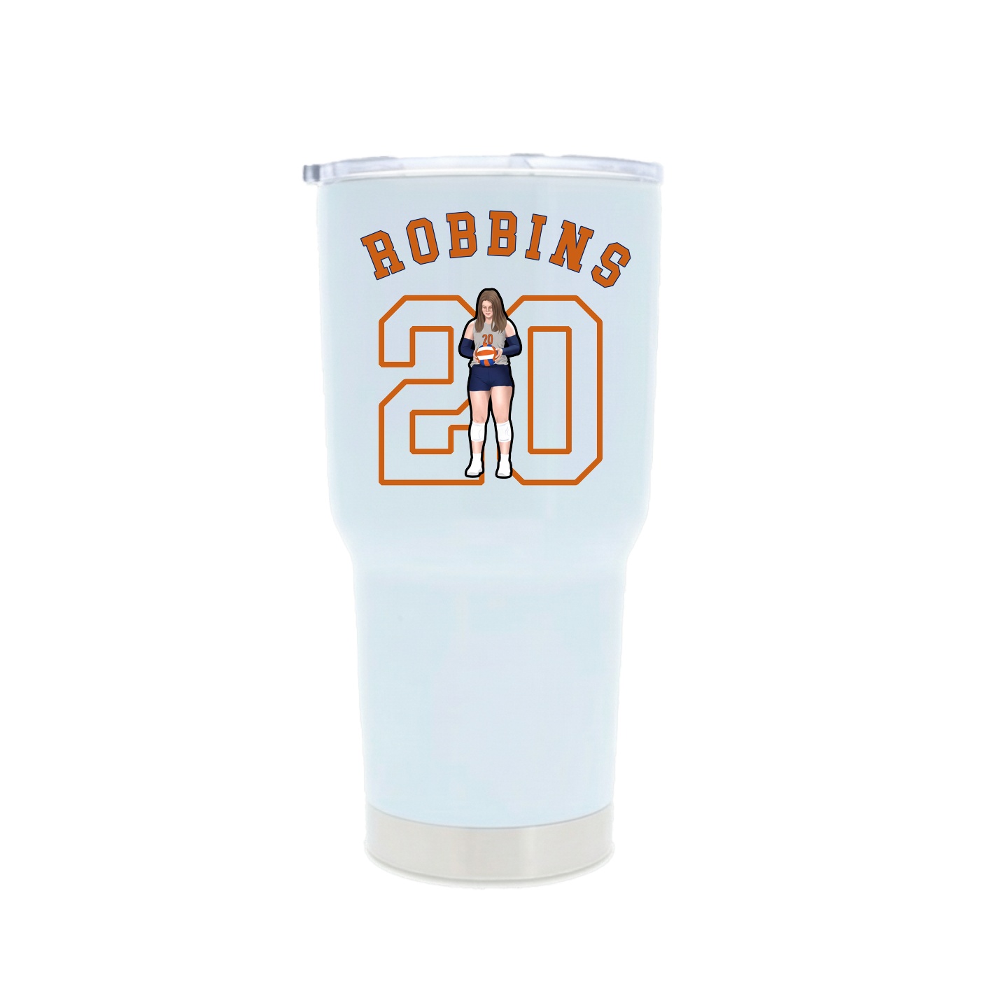 30oz Stainless Steel Tumbler — Shirsey Arch in White