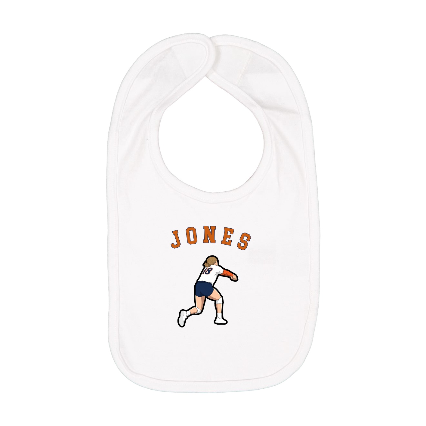 Infant Bib — Shirsey Arch in White