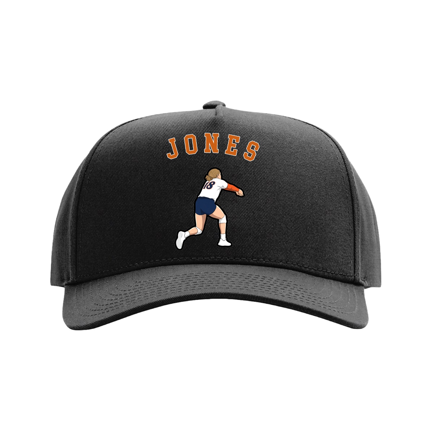 Full Fabric Five-Panel Champ Cap — Shirsey Arch in Black