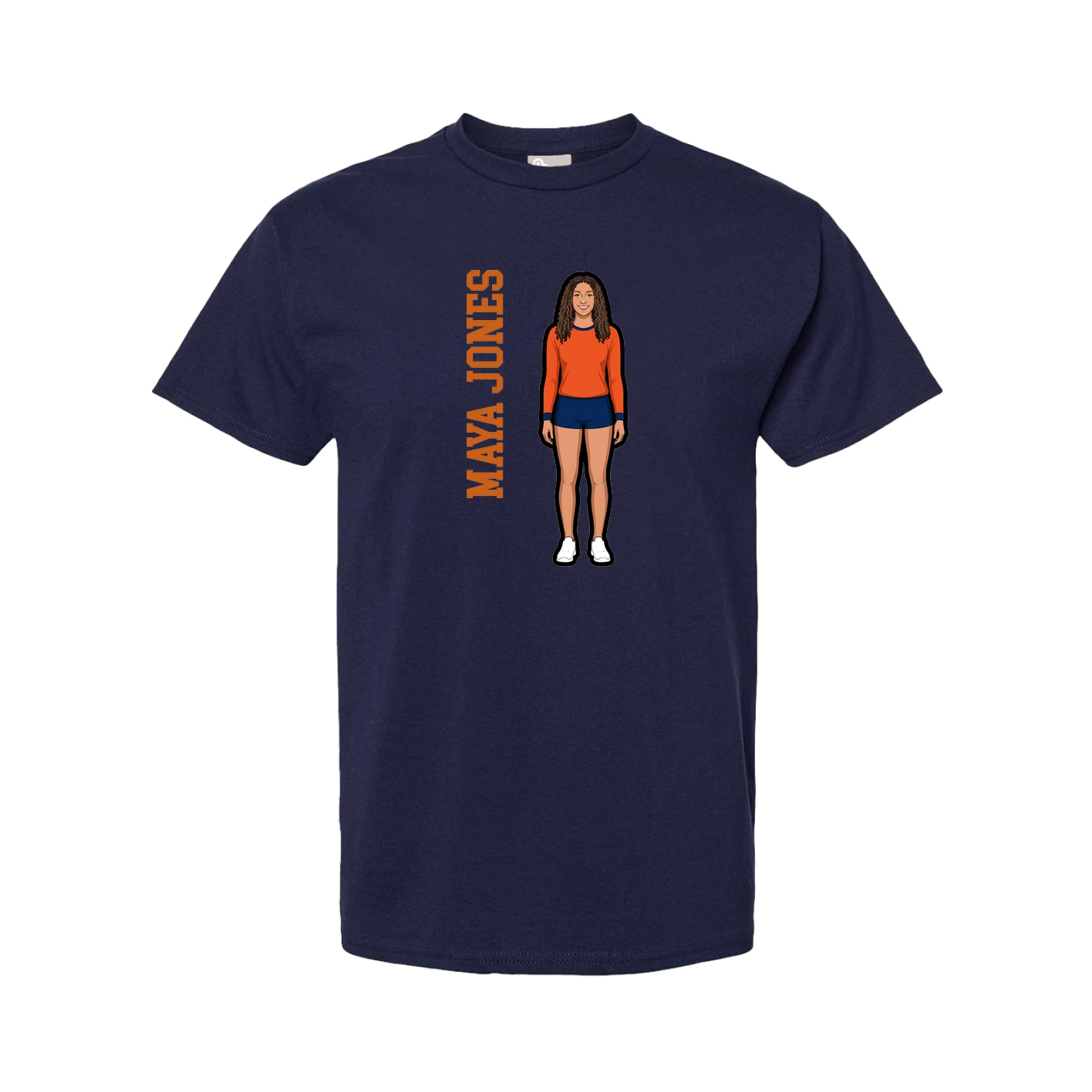 Youth Tee — Name Vertical in Navy