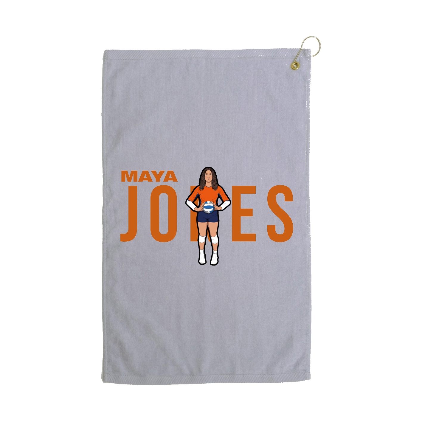 Golf Towel — Player Name in Grey