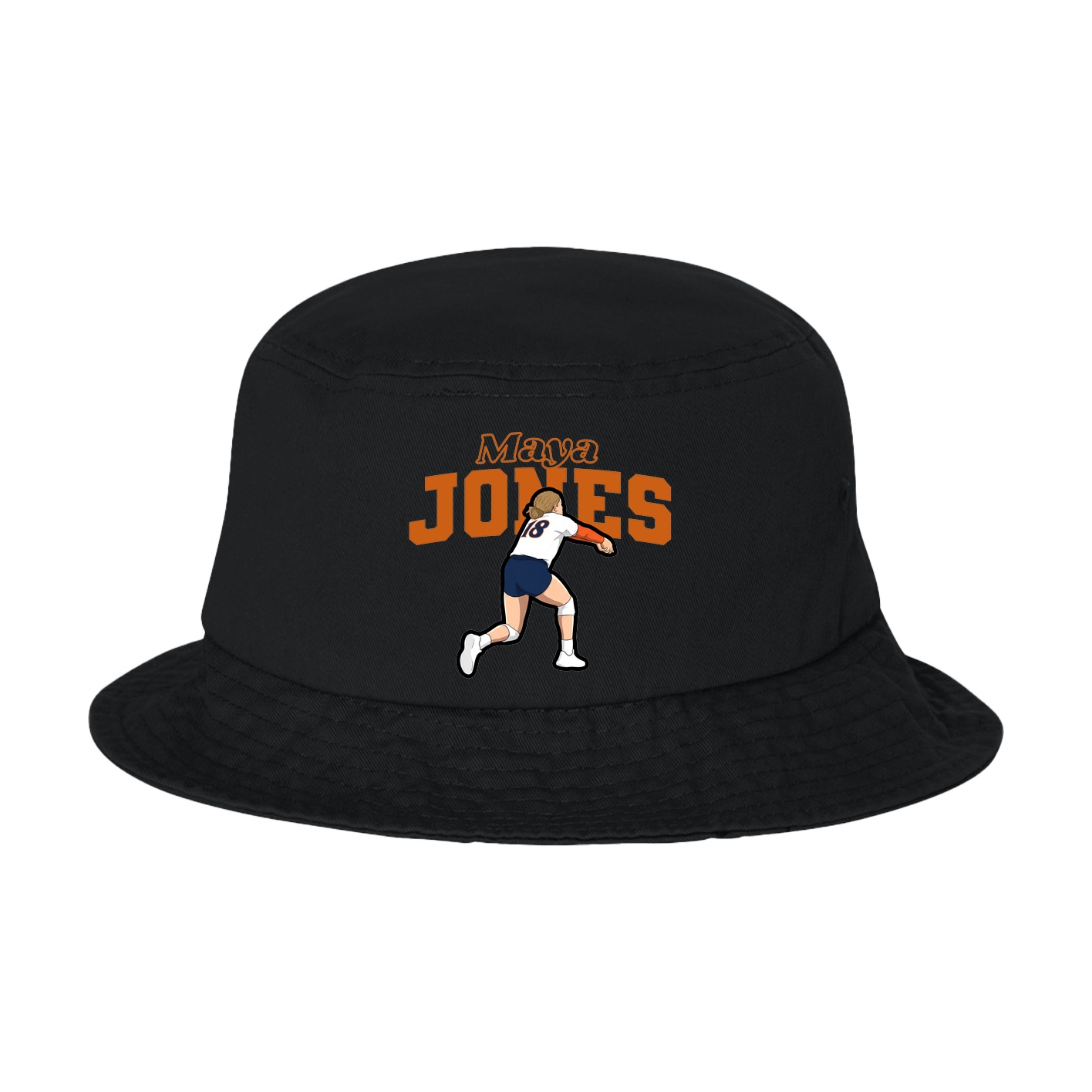 Bucket Cap — Name Arch in Black