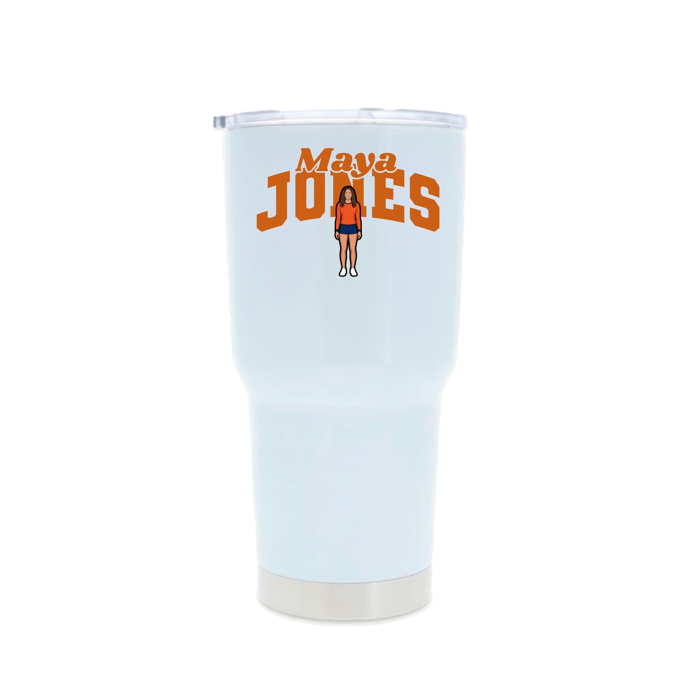 30oz Stainless Steel Tumbler — Signature Arch in White