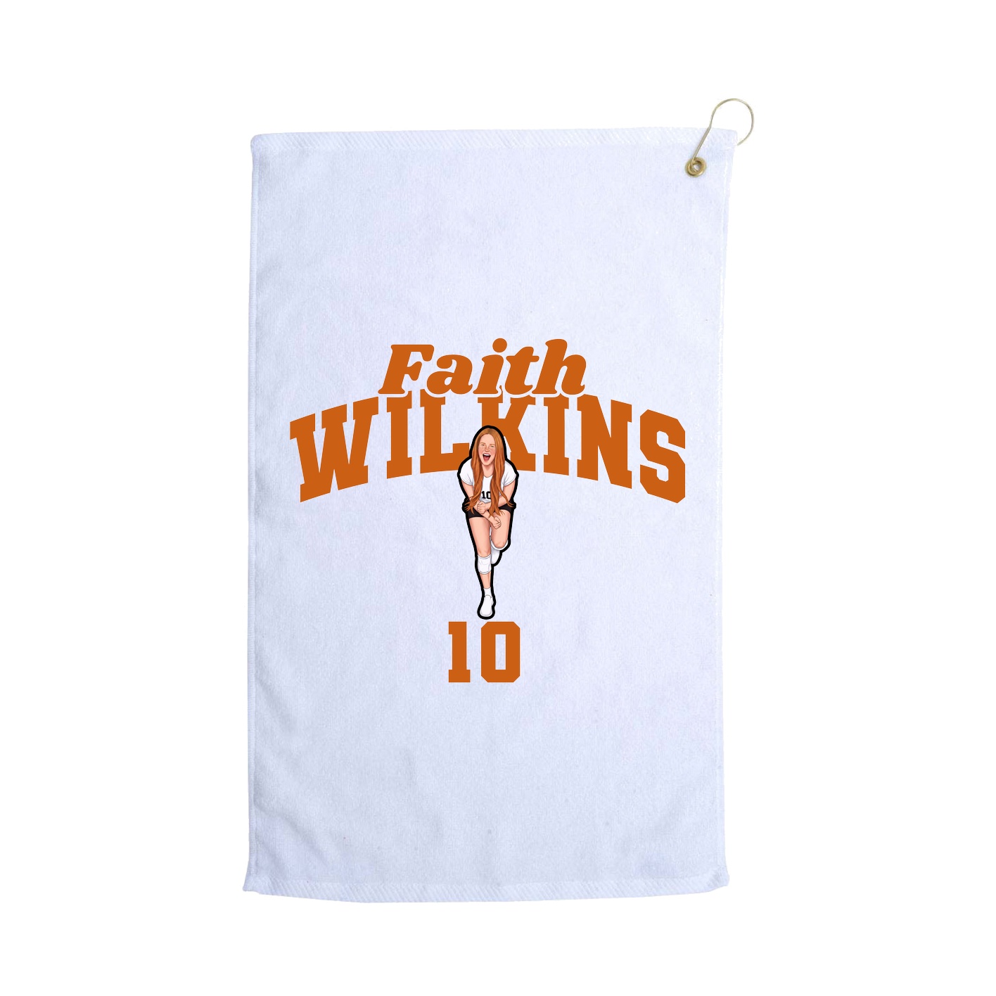 Golf Towel — Signature Arch in White