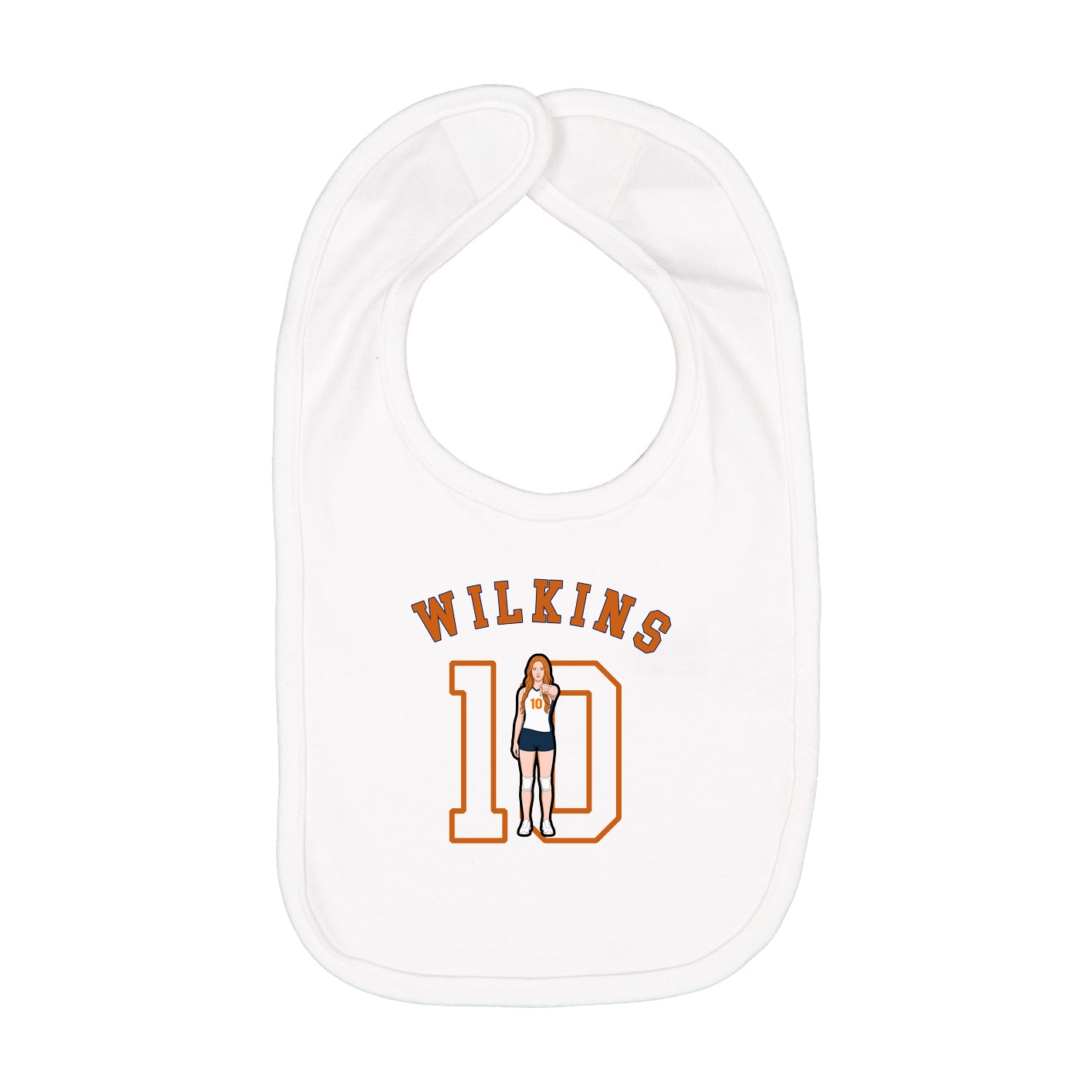 Infant Bib — Shirsey Arch in White