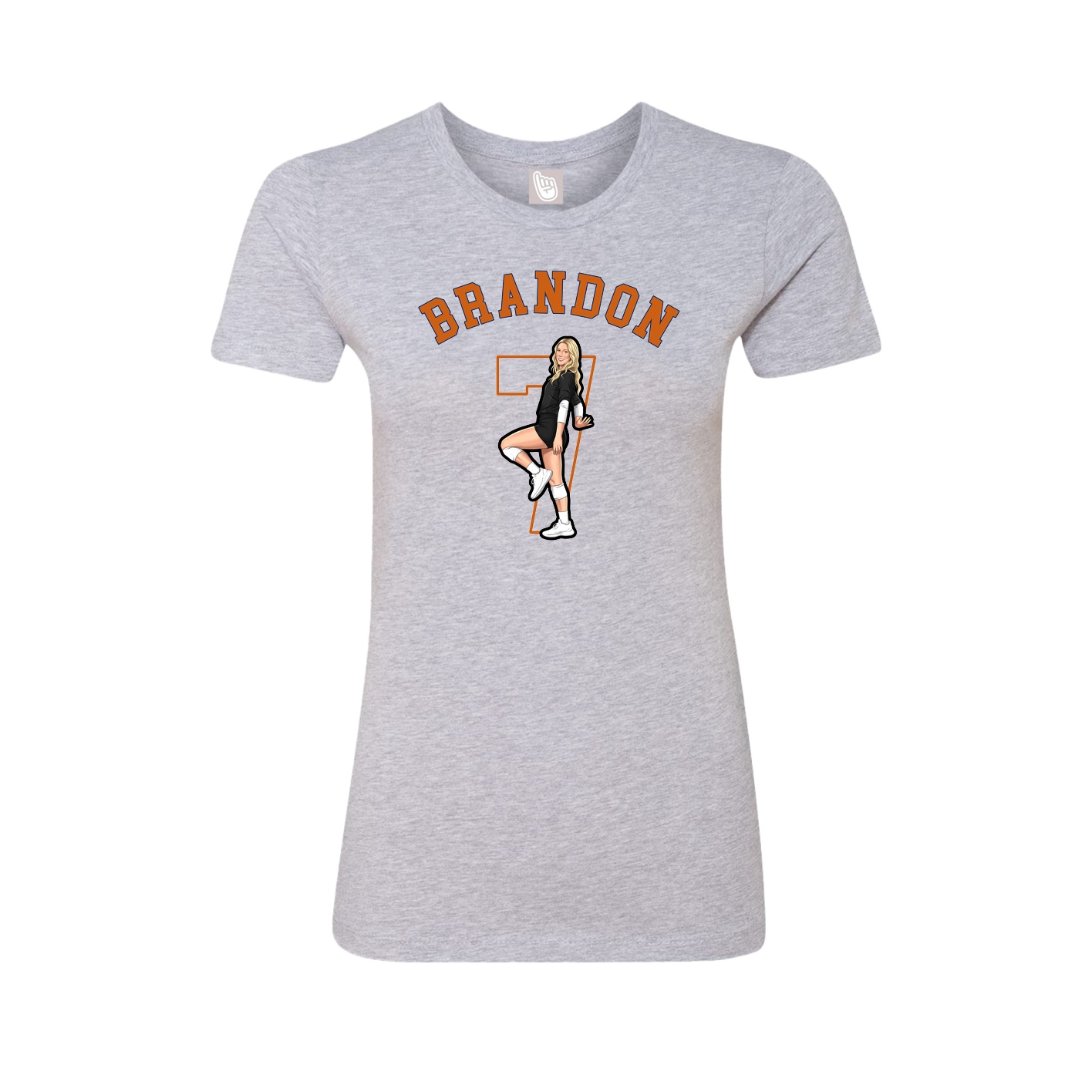 Fitted Women's Tee — Shirsey Arch in Grey