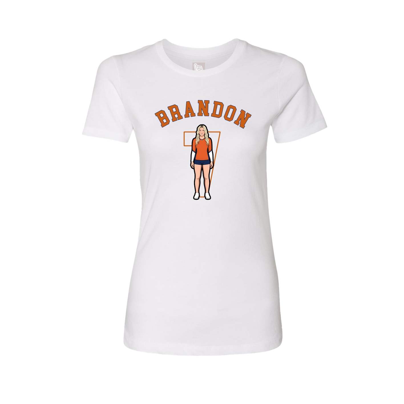Fitted Women's Tee — Shirsey Arch in White