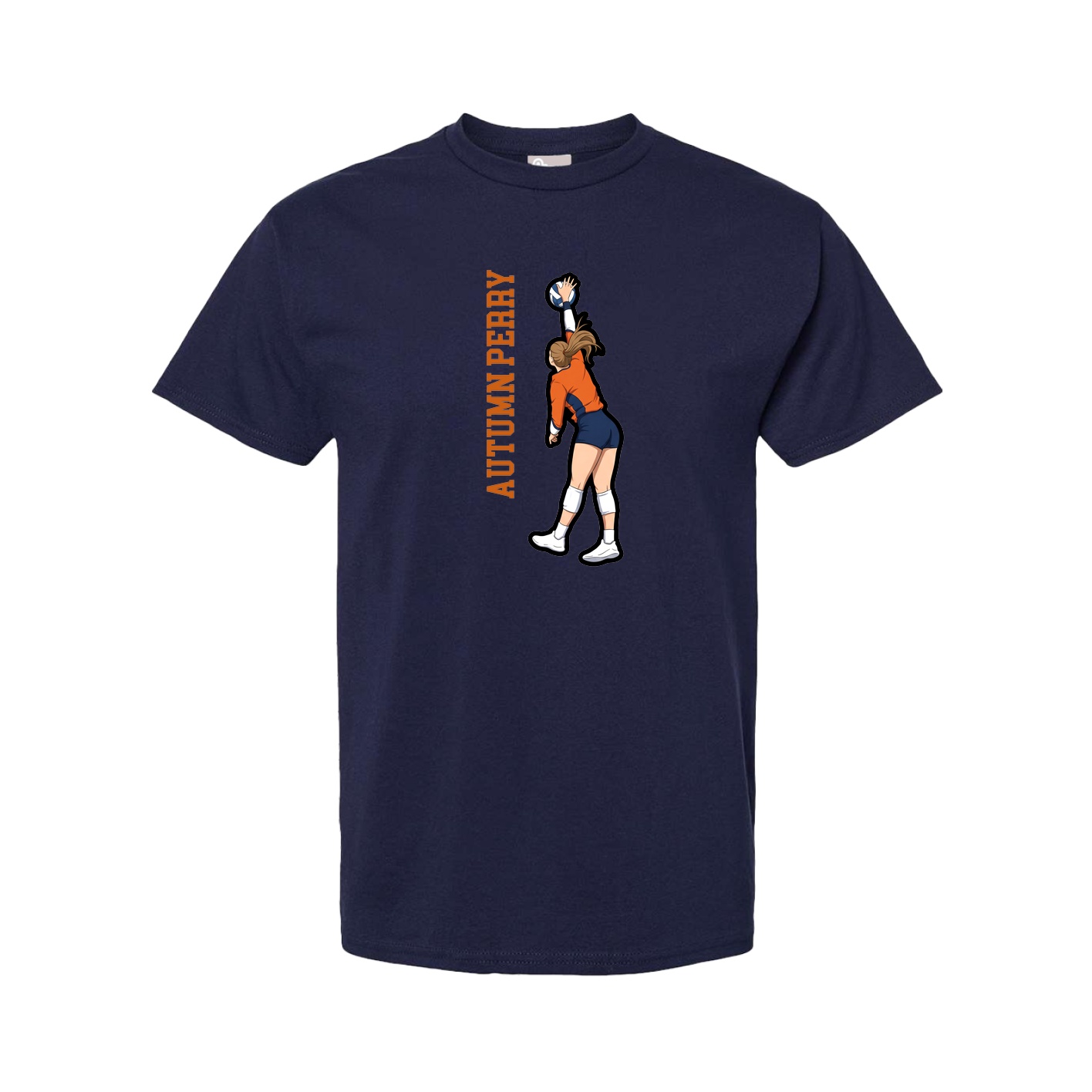 Youth Tee — Name Vertical in Navy