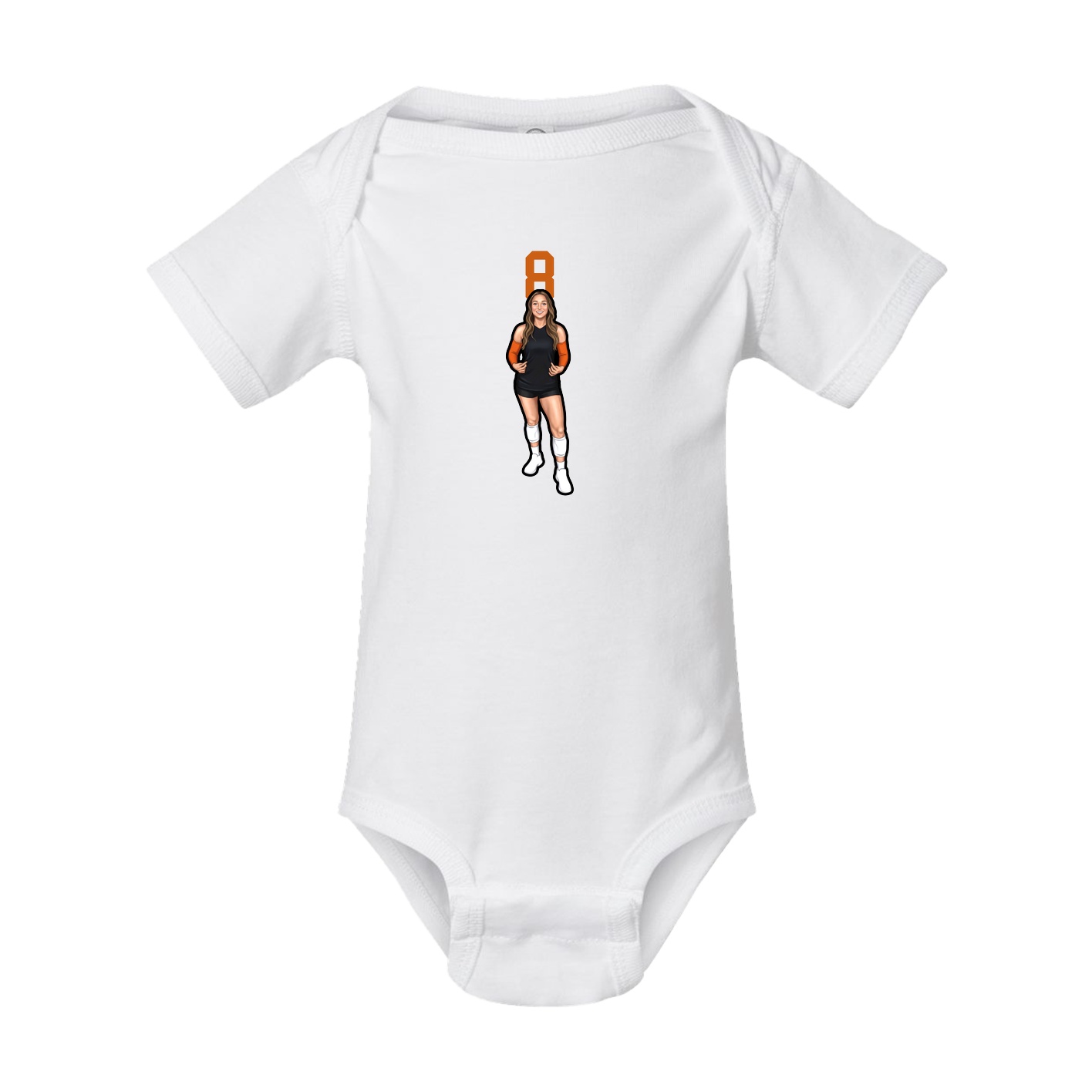 Baby Onesie — Number Top in White