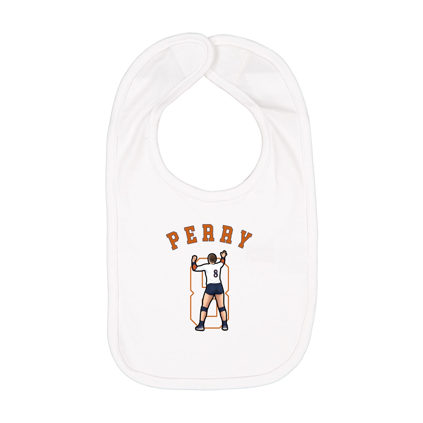 Infant Bib — Shirsey Arch in White