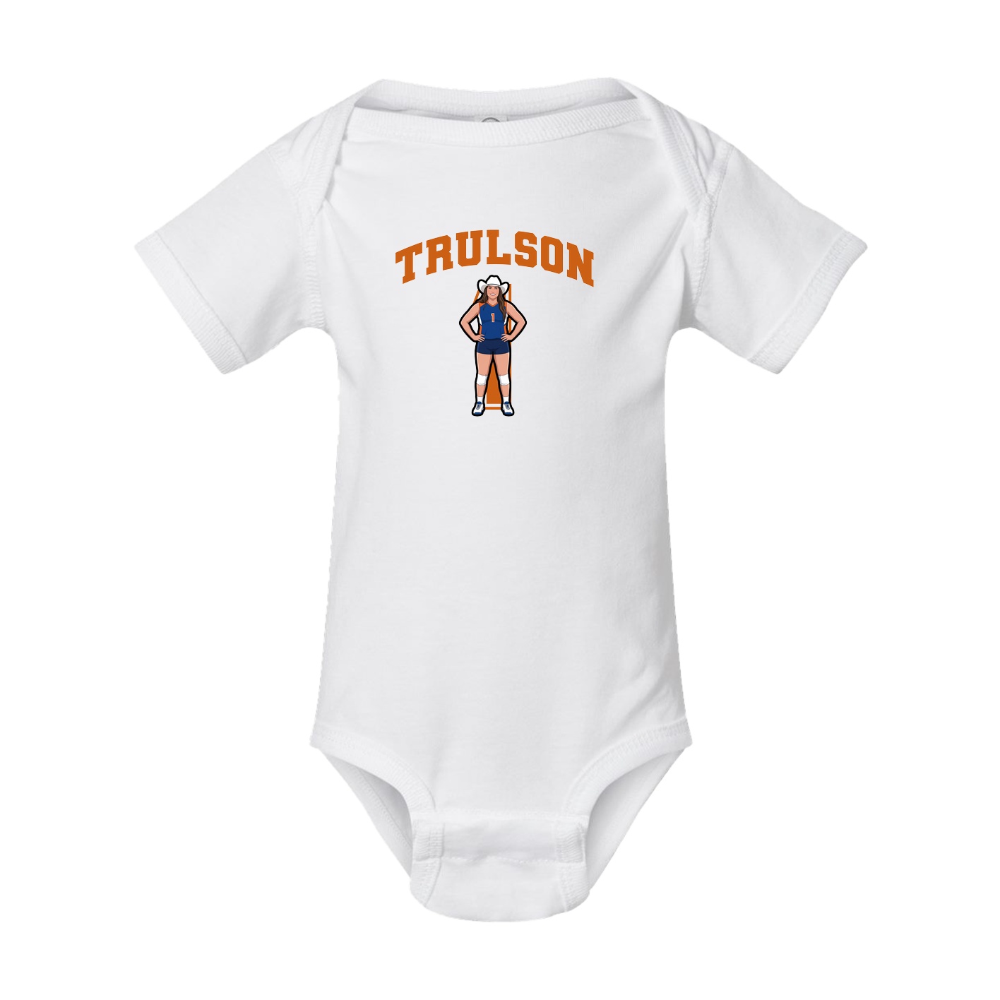 Baby Onesie — Number in White