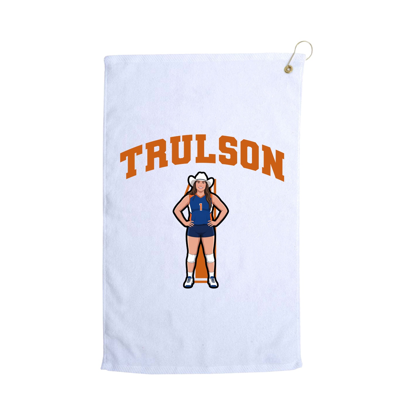 Golf Towel — Number in White