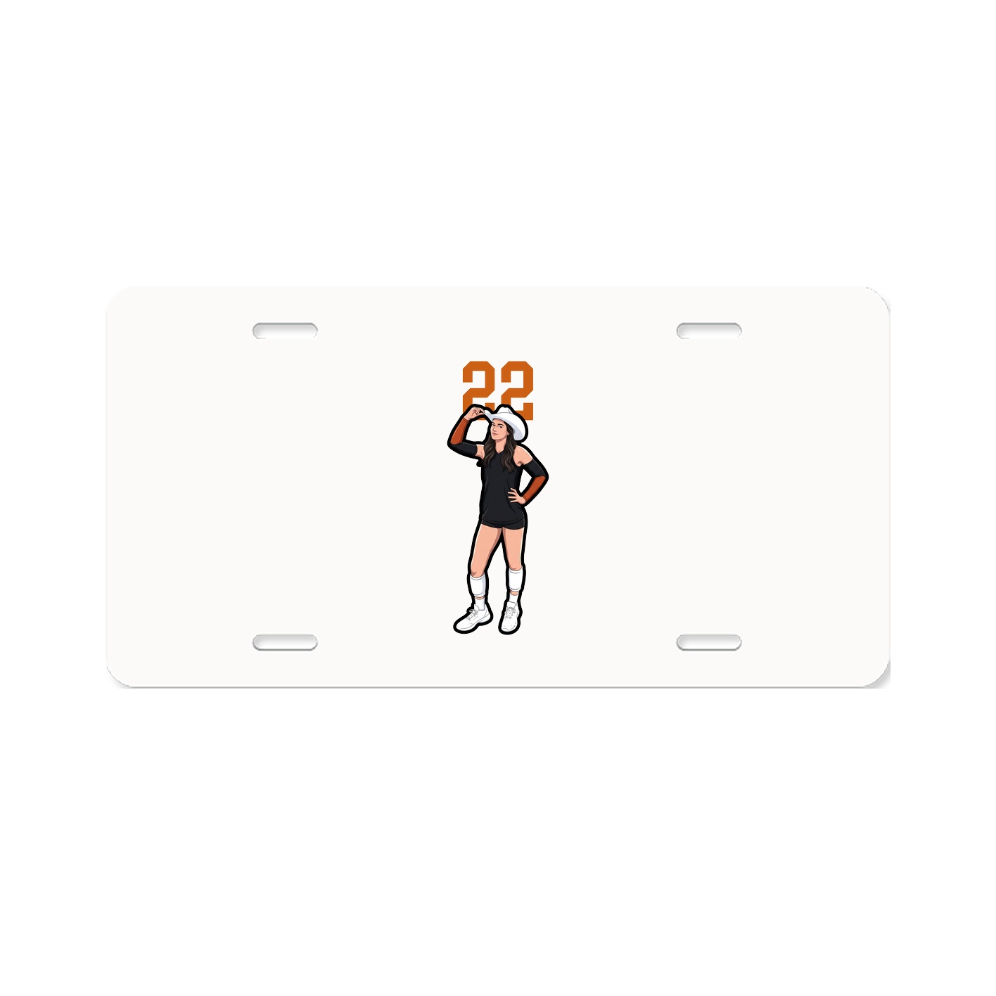 License Plate — Number Top in Classic