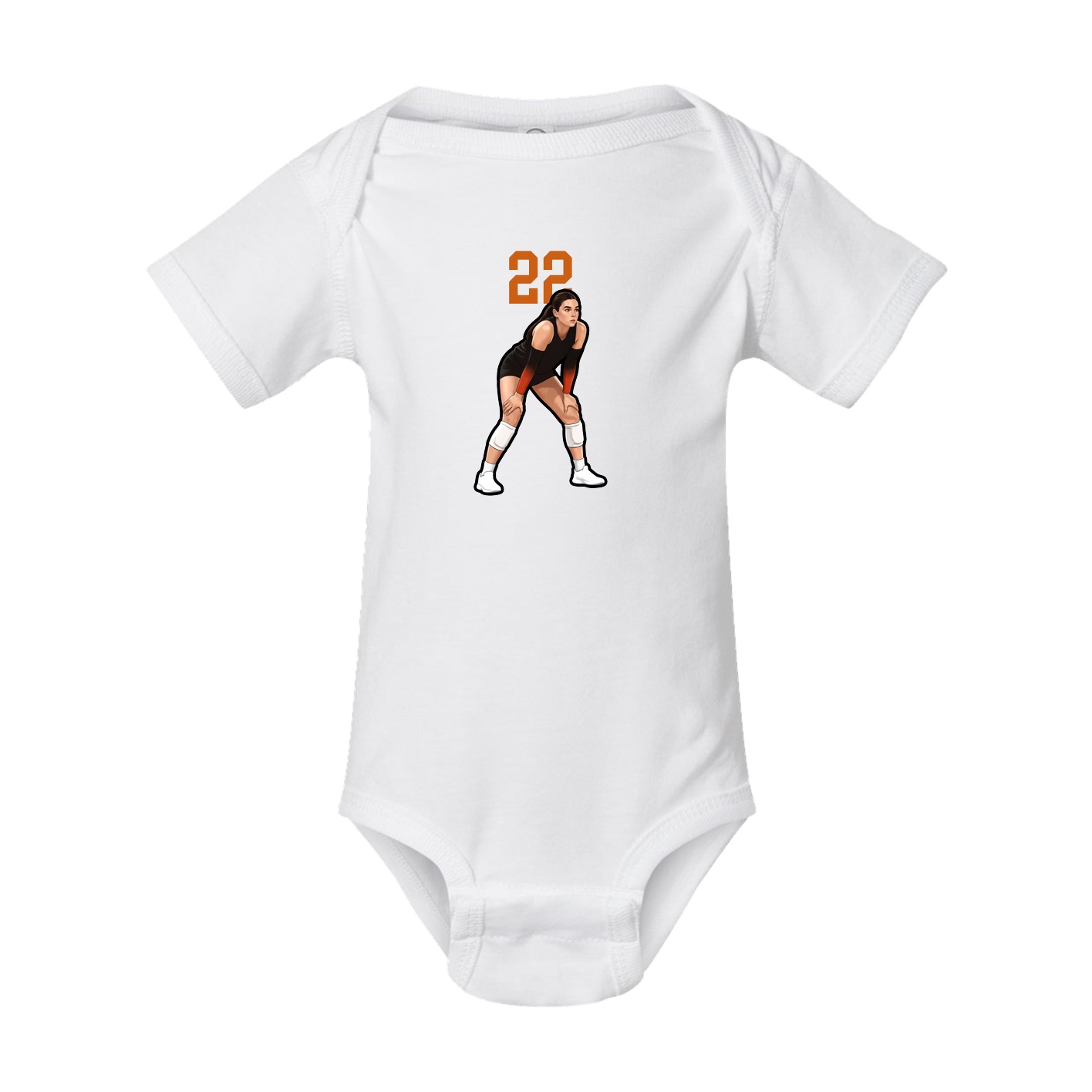 Baby Onesie — Number Top in White