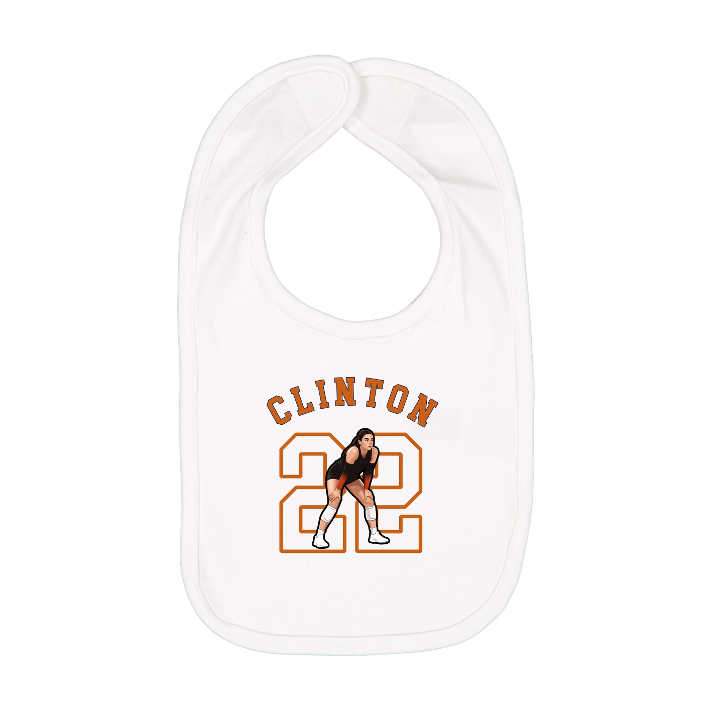 Infant Bib — Shirsey Arch in White
