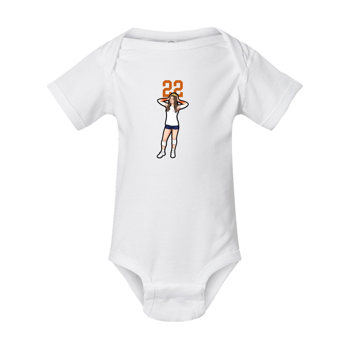 Baby Onesie — Number Top in White