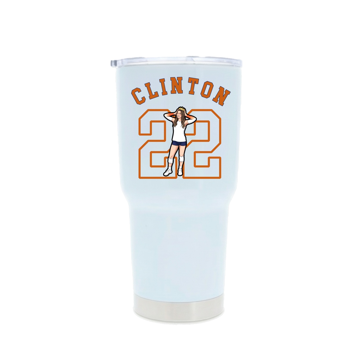 30oz Stainless Steel Tumbler — Shirsey Arch in White