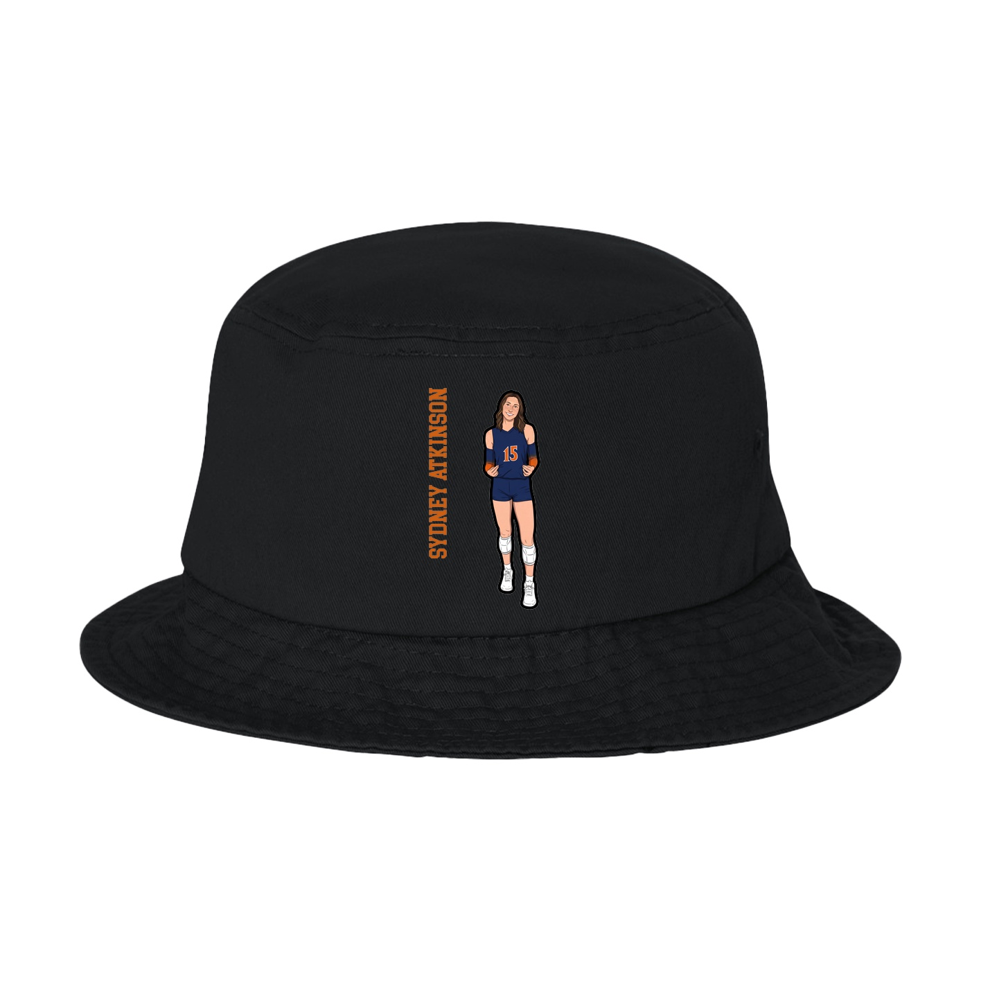 Bucket Cap — Name Vertical in Black