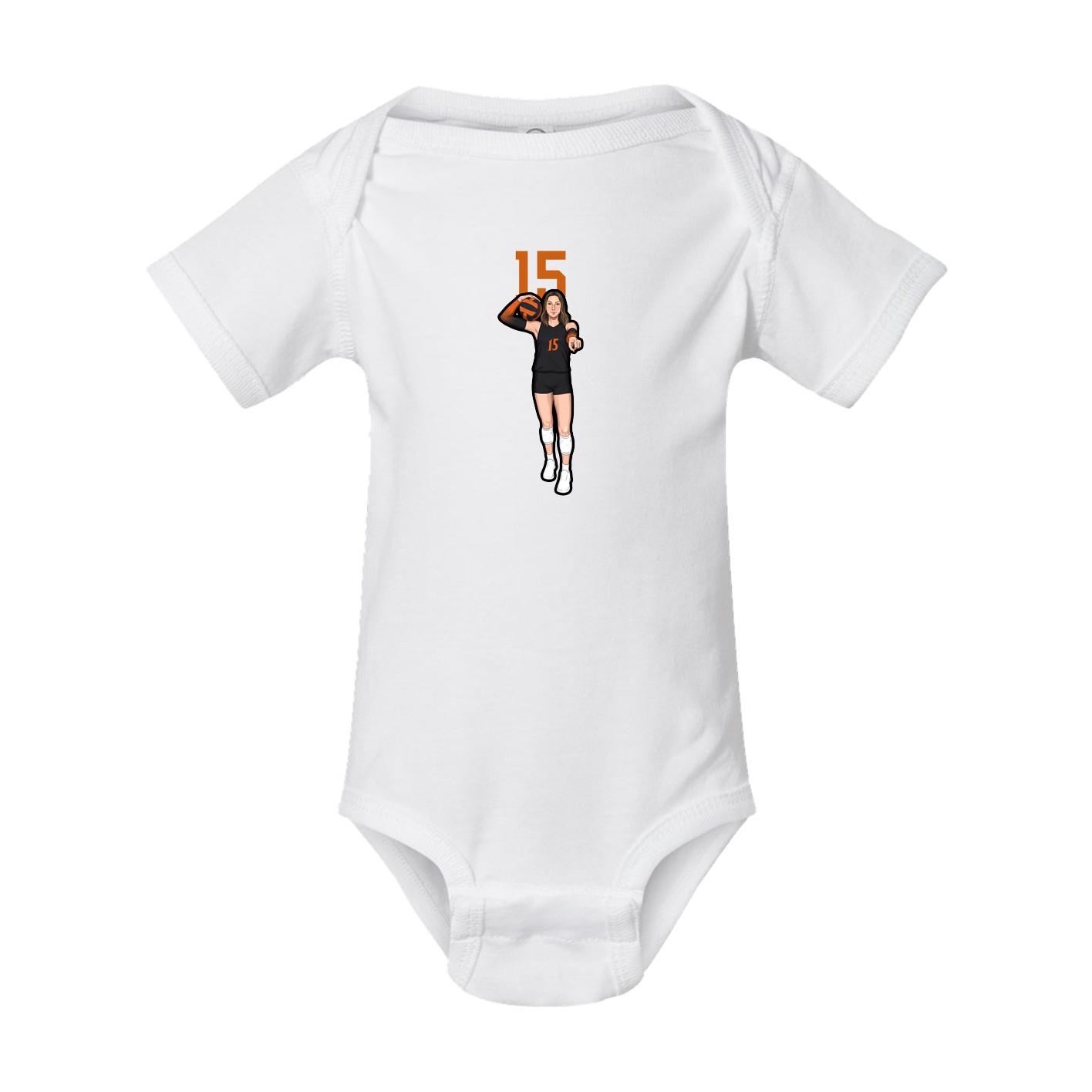 Baby Onesie — Number Top in White