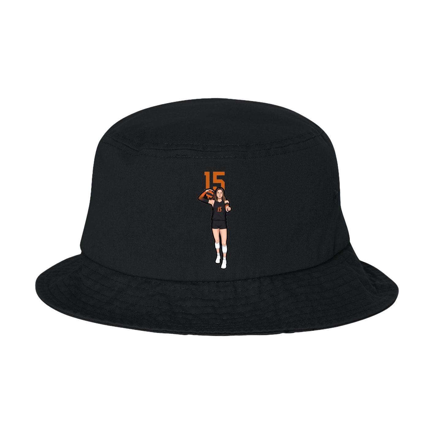 Bucket Cap — Number Top in Black