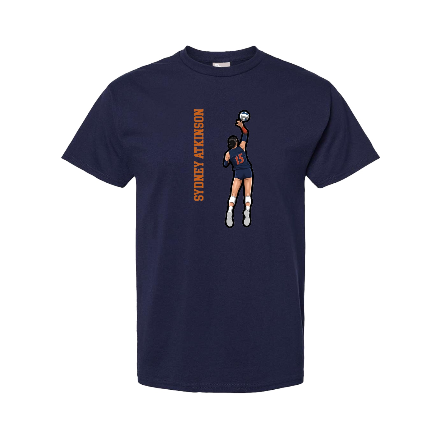 Youth Tee — Name Vertical in Navy