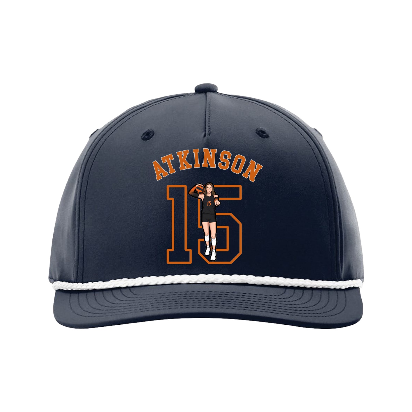 Five-Panel Classic Rope Cap — Shirsey Arch in Navy
