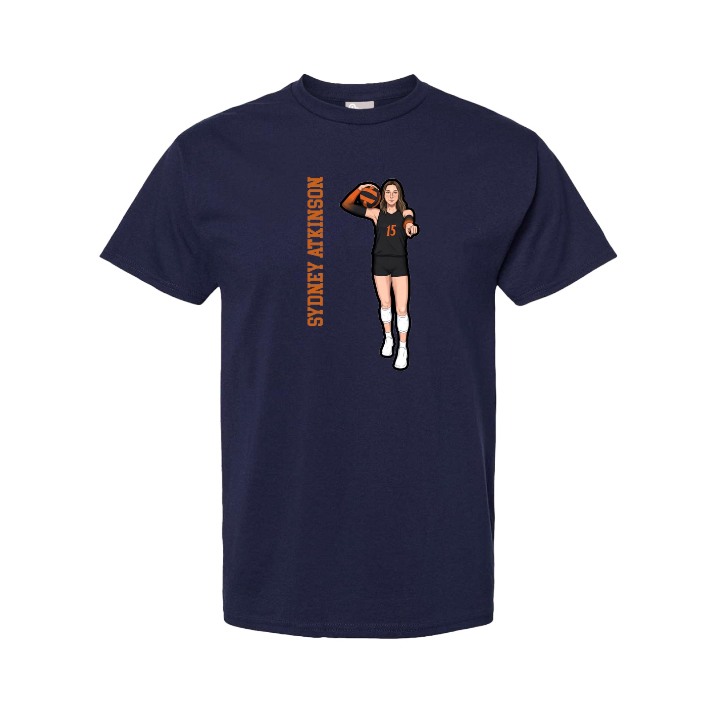 Tee — Name Vertical in Navy