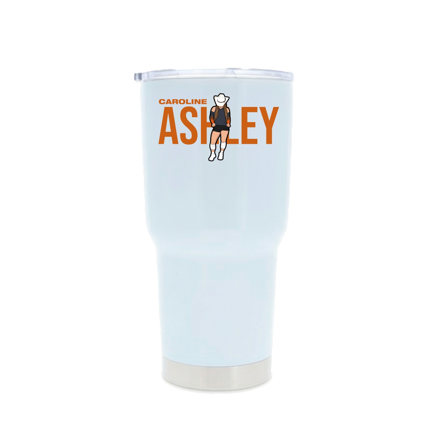30oz Stainless Steel Tumbler — Player Name in White