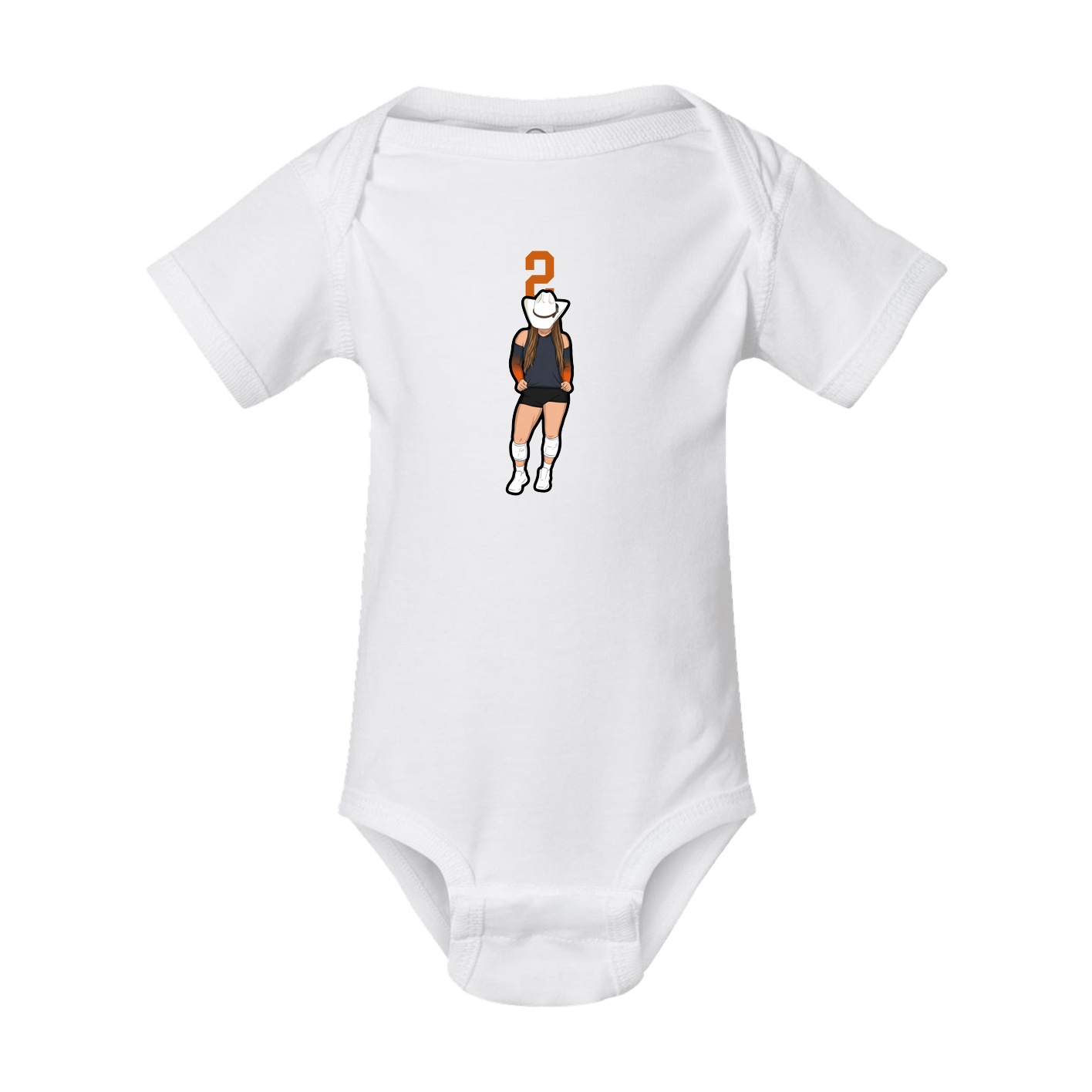 Baby Onesie — Number Top in White