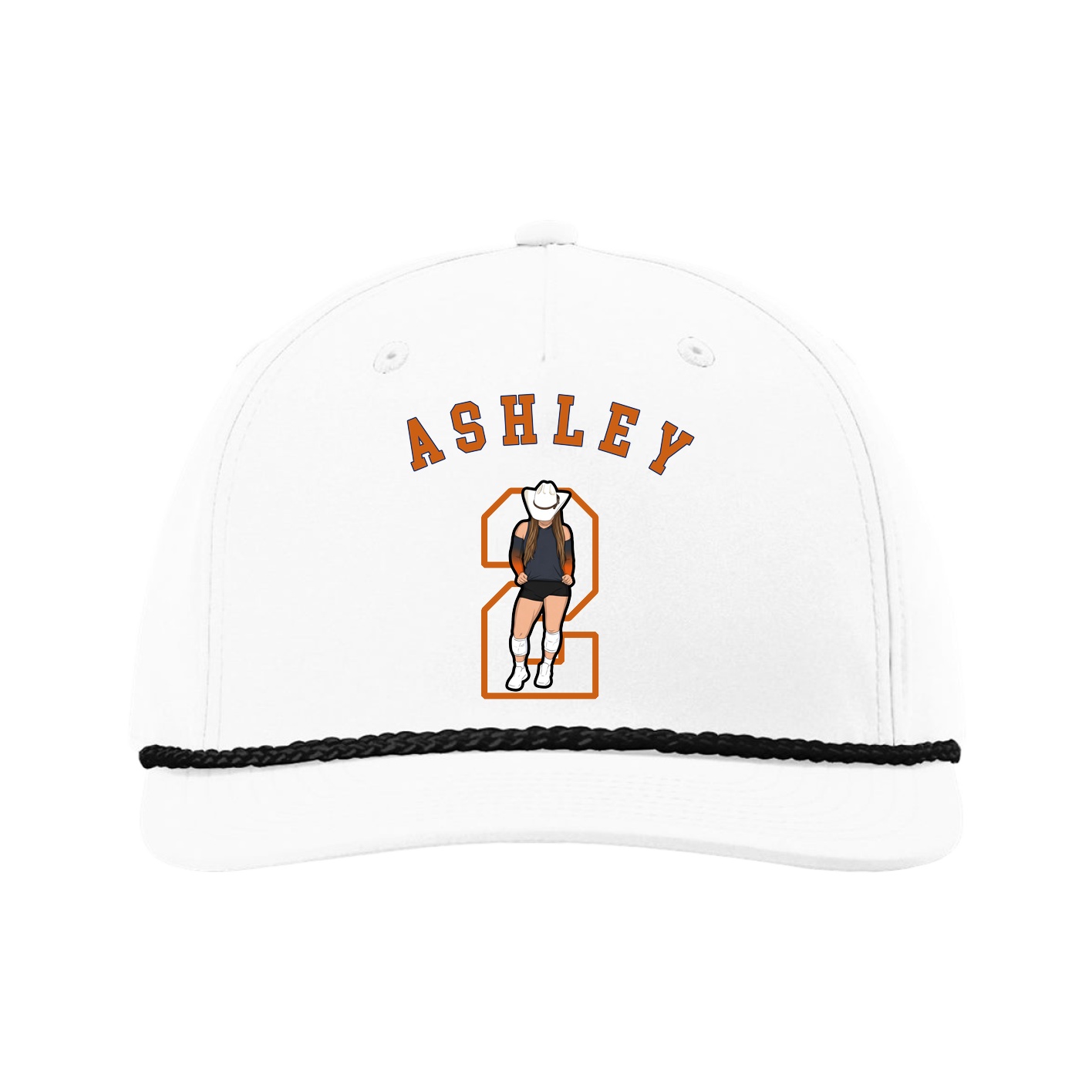 Five-Panel Classic Rope Cap — Shirsey Arch in White