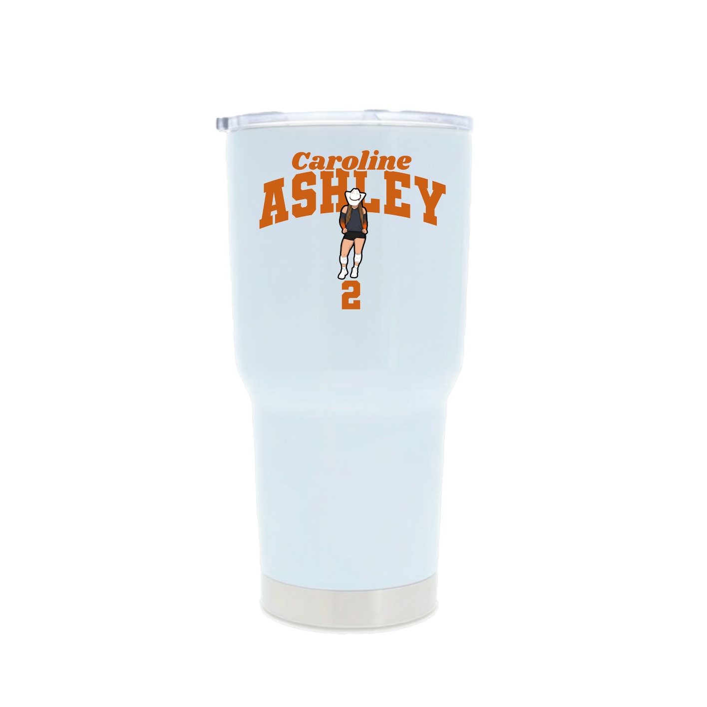 30oz Stainless Steel Tumbler — Signature Arch in White