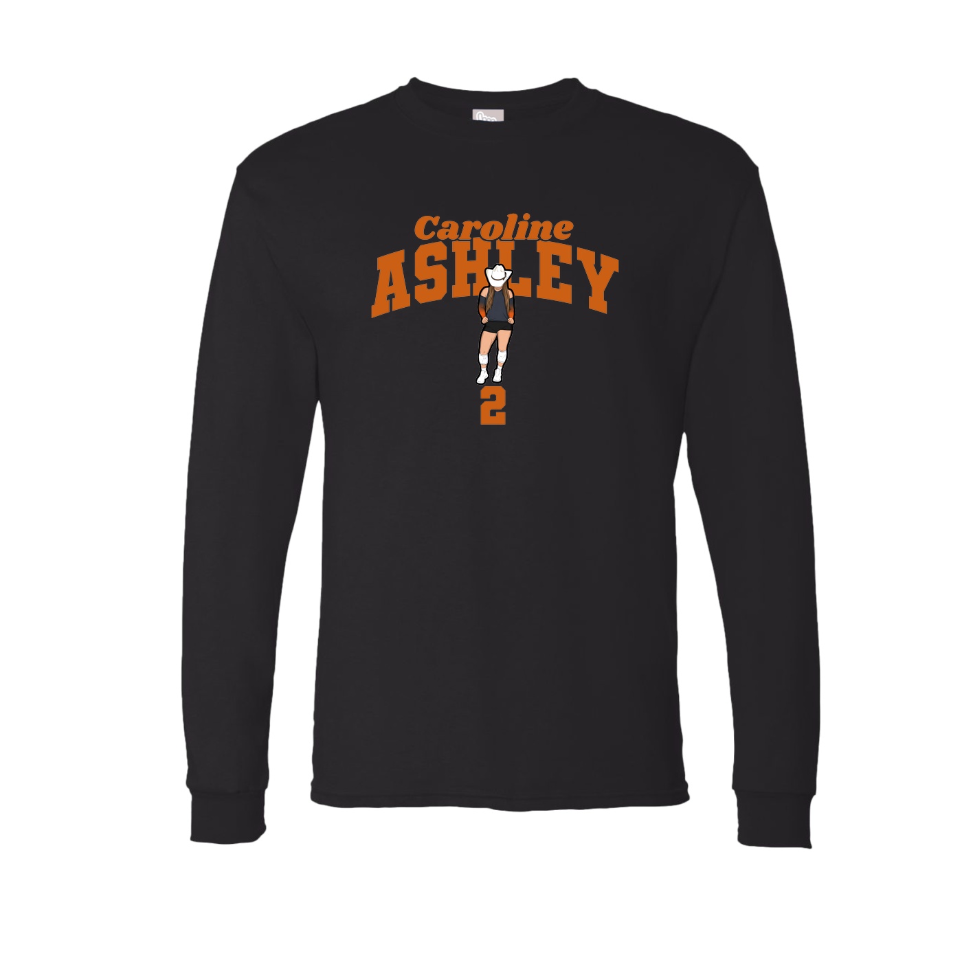 Long Sleeve Tee — Signature Arch in Black