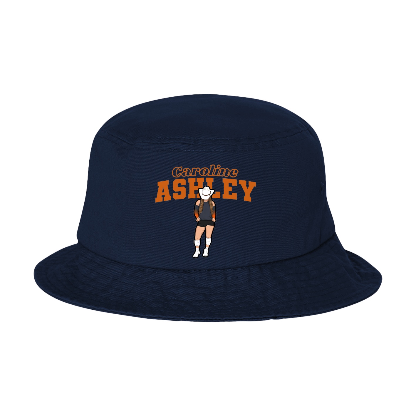 Bucket Cap — Name Arch in Navy