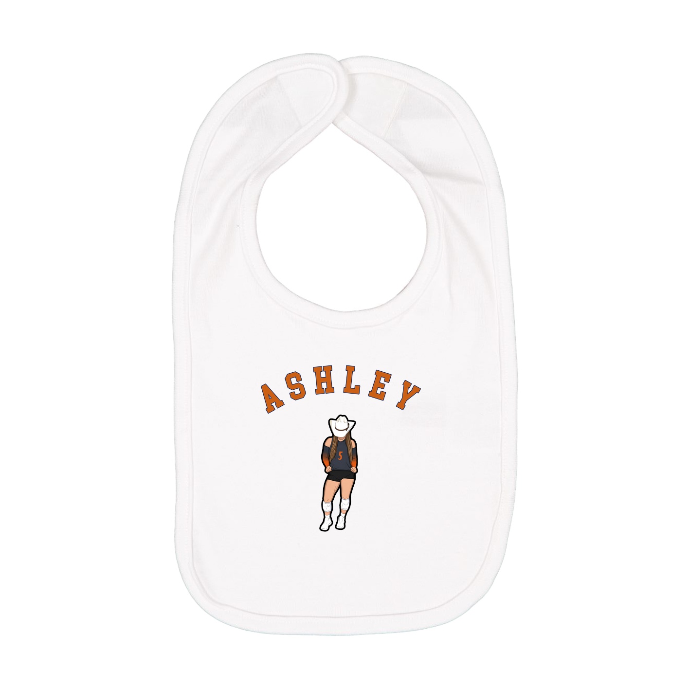Infant Bib — Shirsey Arch in White