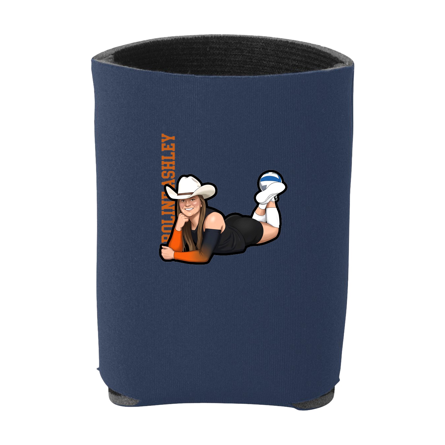 Can Holder — Name Vertical in Navy