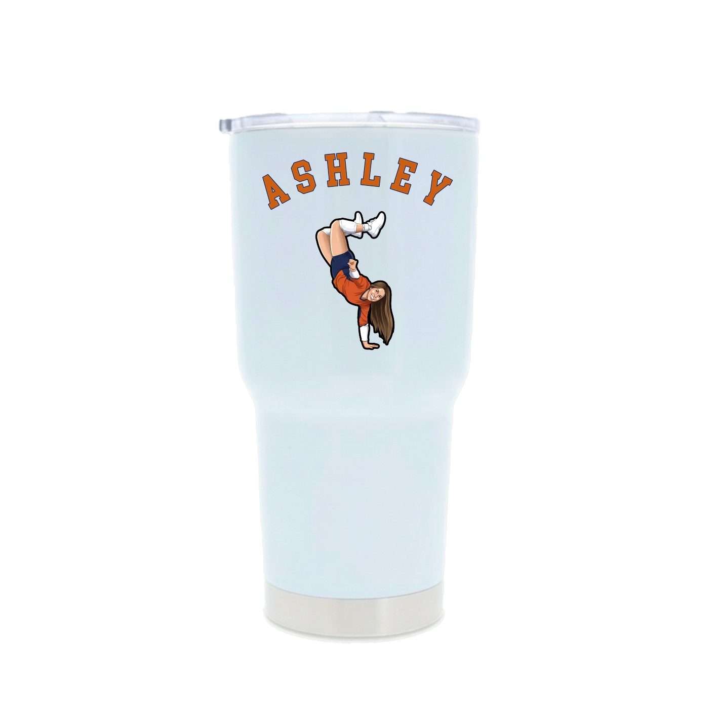 30oz Stainless Steel Tumbler — Shirsey Arch in White