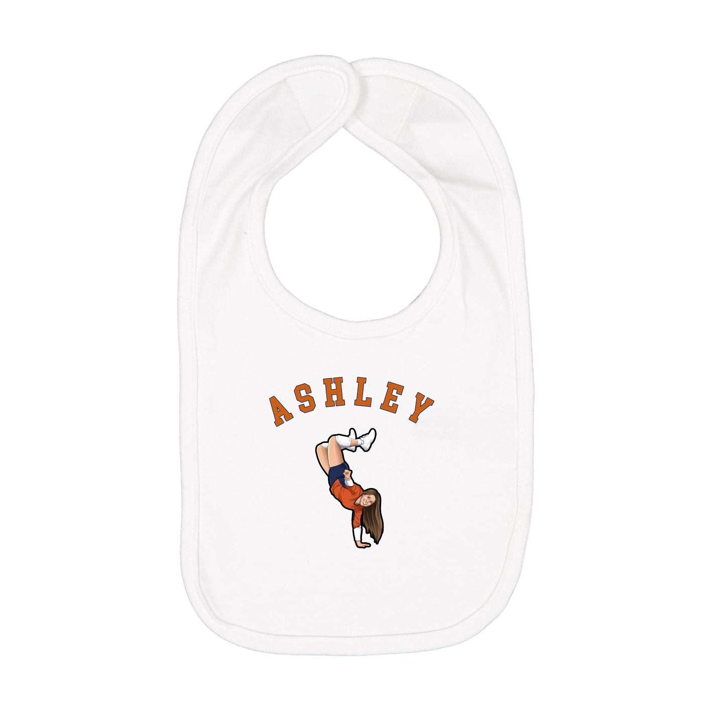 Infant Bib — Shirsey Arch in White