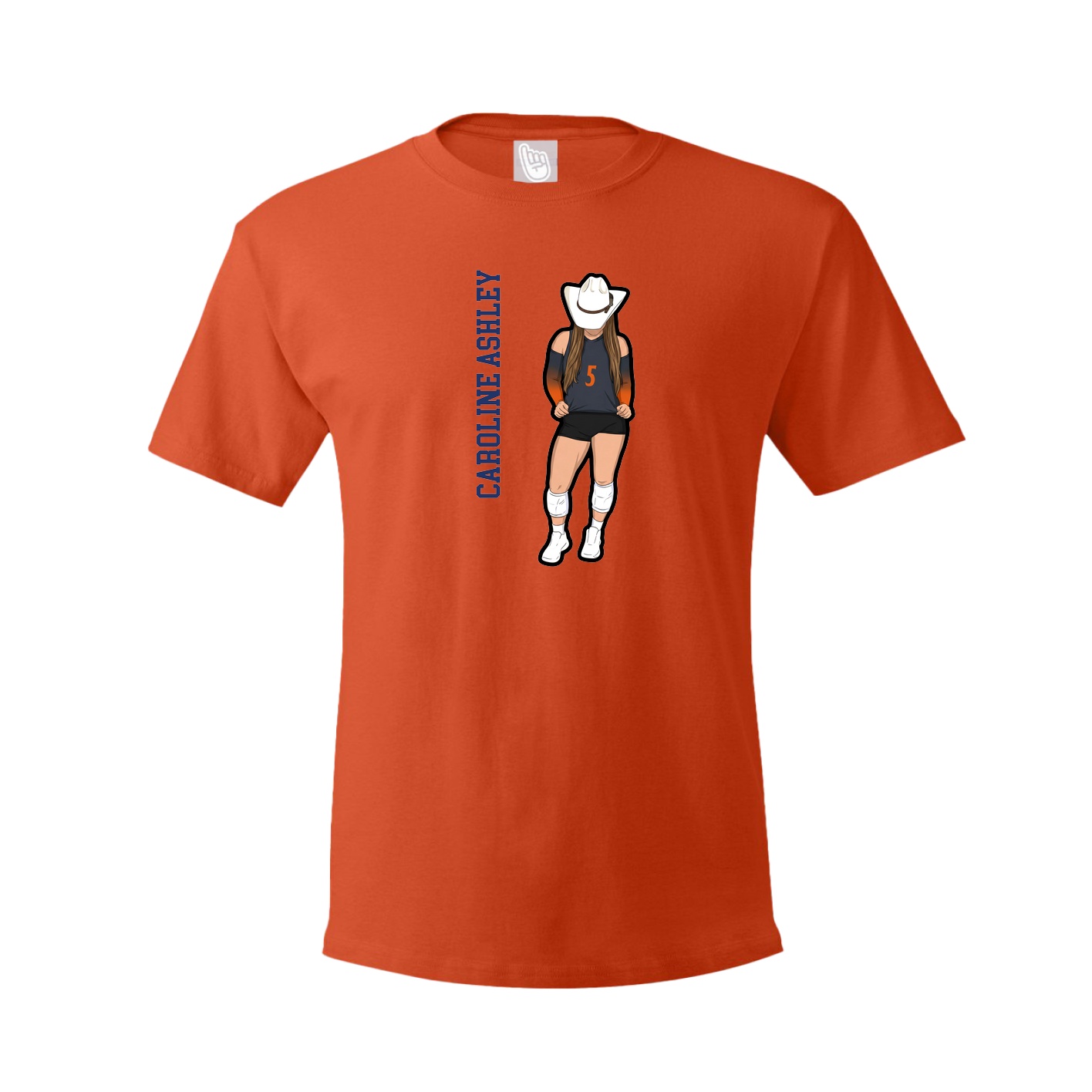 Youth Tee — Name Vertical in Orange