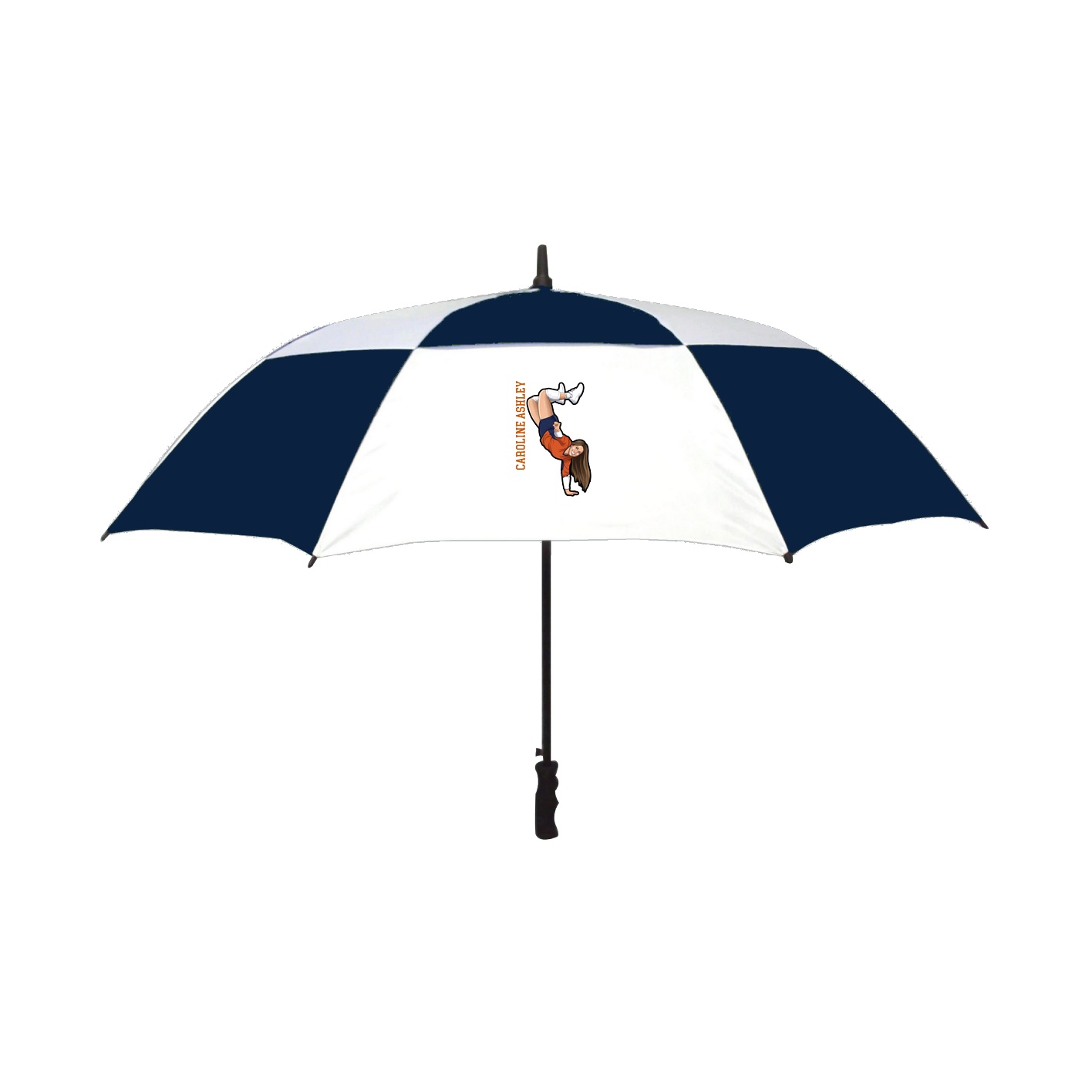 Golf Umbrella — Name Vertical in Navy